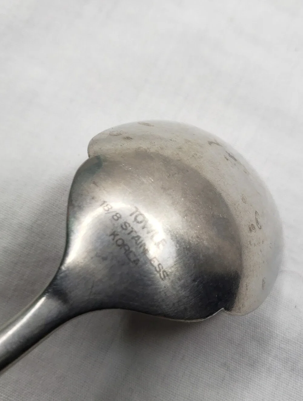 Vintage Towle Scalloped Sugar Spoon Triangular Handle 6 Inches Stainless Steel